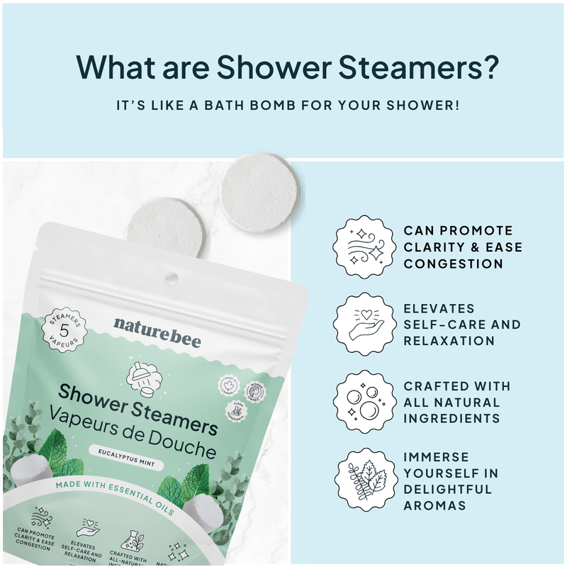 Refreshing Mint Shower Steamers | Nature Bee