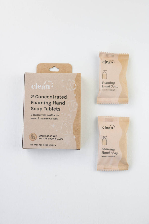 2 Warm Coconut Concentrated Foaming Hand Soap Tablets (Box)