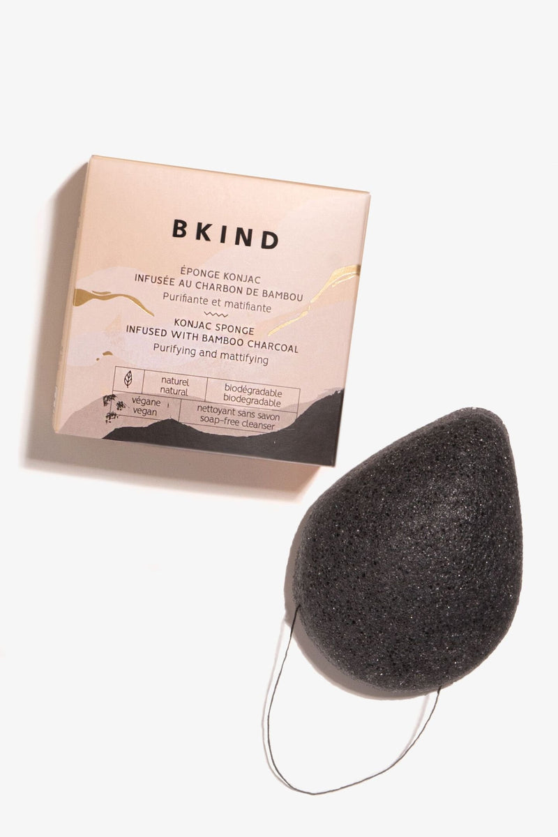 KONJAC FACIAL SPONGE - BAMBOO CHARCOAL