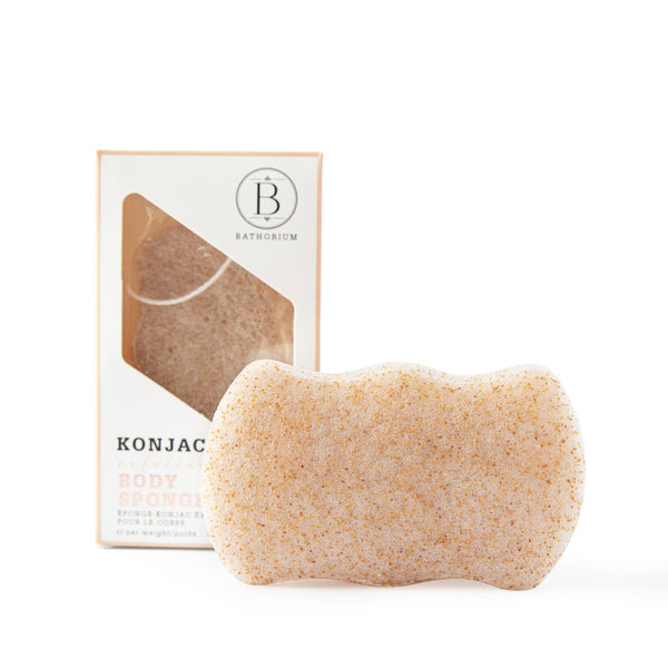 KONJAC Walnut Shell Exfoliating Body Sponge